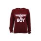 NA - Sweat Top Female Pattern Army Eagle Printed Fleece Lined Nine BOY Casual (Clothing)