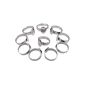 10X Adjustable rings silver ring blank threading plate (jewelry)