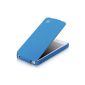 Exclusive Leather Case for Apple iPhone 5 and 5S / foldable / ultraslim / genuine leather / Flip Case / Blue (Electronics)