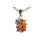 Female Necklace - Silver 925/1000 Amber - 35cm, 40cm, 45cm, 50cm, 55cm, 60cm, 65cm, 70cm, 75cm, 80cm, 85cm / Jewelry / Necklace (Jewelry)