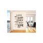 Blansdi Love Do what makes you happy Be With Who Makes You Smile as you breath as long as you love Easy Apply Wall Sticker Wall Decal Wall Sticker for Home Decor -8083/86 * 56cm / Love / House Rule Black Love