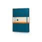 Moleskine notebook QP621B6 XL, softcover, lined, underwater blue (calendar days)