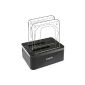 [USB 3.0 | SATA 6Gb | Offline clone function] Inateck FD2002 2-Bay USB 3.0 HDD Docking Station with Offline clone function for 2.5-inch and 3.5-inch SATA 6G hard drives (SATA I / II / III) Support 2 x 6TB Komaptibel with Windows XP / Vista / 7/8 | Linux | Mac OS (Electronics)