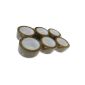 6 rolls brown parcel tape brown 50 mm (5 cm) x 66 m (Office supplies & stationery)