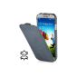 Exclusive cover StilGut UltraSlim Genuine Leather Case for Samsung Galaxy S4 i9500 and i9505, Ocean Blue (Electronics)
