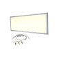 LED panel 120x30 cm - strong luminosity with pleasant warm white - incl. Fixing material for wall and ceiling mounting 6 cables / terminals / concrete hook for suspension