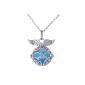 Kossberg ladies necklace angel wings 54735 Rufer silver, turquoise, 80 cm (jewelry)