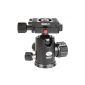SIRUI G-10X tripod ball head (aluminum, height: 88mm, weight: 0.3kg, Loading capacity: 18kg) Black with Removable TY-50X (Accessories)