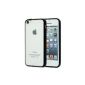 TPU Protection Rear Bumper With Transparent Apple iPhone 5C - Black + Screen Protection (Electronics)
