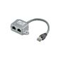 Wentronic network adapter (CAT 5 Ethernet and ISDN RJ45 plug to 2x RJ45 jack) silver (Accessories)