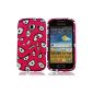 HandyFrog Design TPU Case Cover for Samsung I8160 Galaxy Ace 2 -. Pink white black cartoon eyes - Silicone Skin Cover Case Cell phone case shell (Electronics)