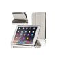 ForeFront Cases® New Apple iPad Air Leatherette Case Cover / Stand - Magnetic Auto Sleep / Wake function for 2013. iPad Air + WiFi 16GB, 32GB, 64GB, 128Gb - White (Electronics)