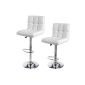 Songmics® 2 x Chair PU synthetic leather bar stool bar stool bar stool with backrest adjustable height models selectable LJB64W