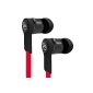 deleyCON SOUND TERS S5 - Earphones - Extremely light premium in-ear headphones - for all mobile devices / smartphones / MP3 Player - Red (Personal Computers)