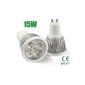 12 x 15W GU10 LED Bulb - Warm White - Perfect For Replacement - Energy saving - CE Approved - PL630
