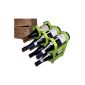 Bottle rack Bottles and stackable Range deco color Green Kiwi (Kitchen)
