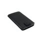 High quality leather case black with removal tabs for Apple iPhone 4, ...