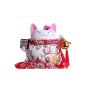 Maneki Neko - Japanese porcelain cat statue with abacus (Large Model) - feng shui lucky piggy bank and (Kitchen)