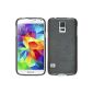 Silicone Case for Samsung Galaxy Mini S5 - brushed silver - Cover PhoneNatic ​​Cubierta (Accessory)