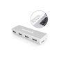 [Apple Style / Aluminum / USB3.0 High Speed] Inateck Unibody 4-Port USB 3.0 Hub optimized for iMac / MacBook Pro / MacBook Air | Anwerdung for Ultrabooks / laptop / tablet PC / netebook / conventional PCs | Supports hot-swap / Plug & Play | without power supply | in Silver [USB 3.0 cable: 30cm] (Electronics)