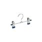 Hangers with clamps Snap 17 set of 2 coat hangers, rotary hooks, sliding clips, metal, plastic, 17 cm, dark blue (Kitchen)