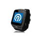 NINETEC Smart9 SmartWatch Bluetooth bracelet clock Android mobile phone SIM Black (Electronics)