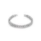P & M 'Snow Queen' Bracelet Women / Girls - plated white gold - Crystal Clear - 17cm + 3cm (Jewelry)
