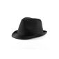 Trilby hat with black ribbon in rockabilly style, the original M *, Black (Textiles)