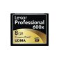 Lexar Professional 8GB CompactFlash card UDMA6 black / gold (electronics)