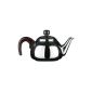 Premier Housewares stainless steel teapot with strainer and open grip, 900 ml (household goods)