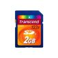 Transcend 2 GB SD Memory Card 133x TS2GSD133 (Personal Computers)