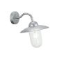 Eglo Outdoor wall lamp Model Milton / in galvanized steel and clear glass / HV 1 x E27 max.  60 W / exclusive bulbs / IP44 / Height 31 cm / 31 cm projection 88489 (garden products)