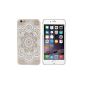 Culater® for iPhone 6 charming cute mandala pattern Protective Carrying Case white new Case (Electronics)