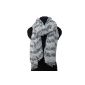 Great white with black marks print scarf.  Beautiful warm winter scarf.  Fantastic gift (Big scarf with white with black notes print scarf. Lovely warm winter scarf Fantastic Gift) (Misc.)