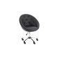 CLP Design Office chair LONDON, extraordinary design and high seating comfort, 5 cm thick padding, from up to 12 colors choose black