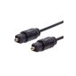Movoja Toslink Optical Digital Audio Cable 2M 2m Optical Cable F05 Dolby Digital 5.1 7.1 Fibre (Electronics)