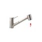 Stainless steel Optics Low pressure kitchen faucet pulled out hand spray kitchen faucet single lever mixer tap with shower Hand shower Kitchen Fittings Fittings (Misc.)