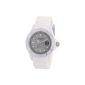 Madison New York unisex wristwatch Candy Time White Fashion Analog Quartz Silicone U4359E1 (clock)