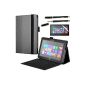 Case for Microsoft Surface Pro 2 from robust synthetic leather with practical stand function combines protection and design for your Microsoft Surface PRO and PRO 2 Case with Touch Pen Cover Case (Electronics)