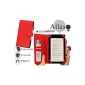 Navitech folio cover red case with stylus for Infinite Polaroid 7 