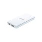 ednet 31884 Power Bank (8000mAh) with induction-charging, Li-Polymer battery white (Electronics)