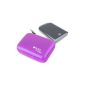 Case carrying case with storage pocket - purple - for external hard drives Verbatim Store 'n' Go & Thunderbolt Mobile Drive 2.5 
