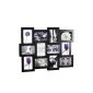 Pell-mell photo frame black lacquered