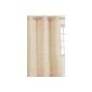 Homescapes decorative curtain Ösenvorhang Dekoschal Stars Set of 2, beige, 137 x 228 cm (width x length depending curtain), 100% pure cotton