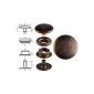 Pushbuttons 15.5mm brass antique closing force: standard (nickel free)