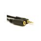 3.5 mm Stereo Jack Female By extension cable headphone extension cable Gold-plated 5 m (Electronics)
