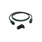 1m Sunshine Tronic Optical digital cable (Toslink) OF004 + Toslink-angle adapter (360 ° rotatable) (Electronics)