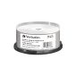 43738 Verbatim Blu-ray BD-R single layer DL total + Printable area without logo 25GB 6x 25 Pack (Accessory)