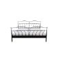 AC Design Furniture 7500000376 metal bed Lis, lying area 180 x 200 cm without slatted frame, circa 193 x 105 x 208 cm, black lacquer (household goods)