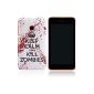 Creator Case for Nokia Lumia 530 - Case / Cover / white Protective Case Rigid Plastic (rigid rear) with pattern Keep Calm and Kill Zombies (White and Red) (Electronics)